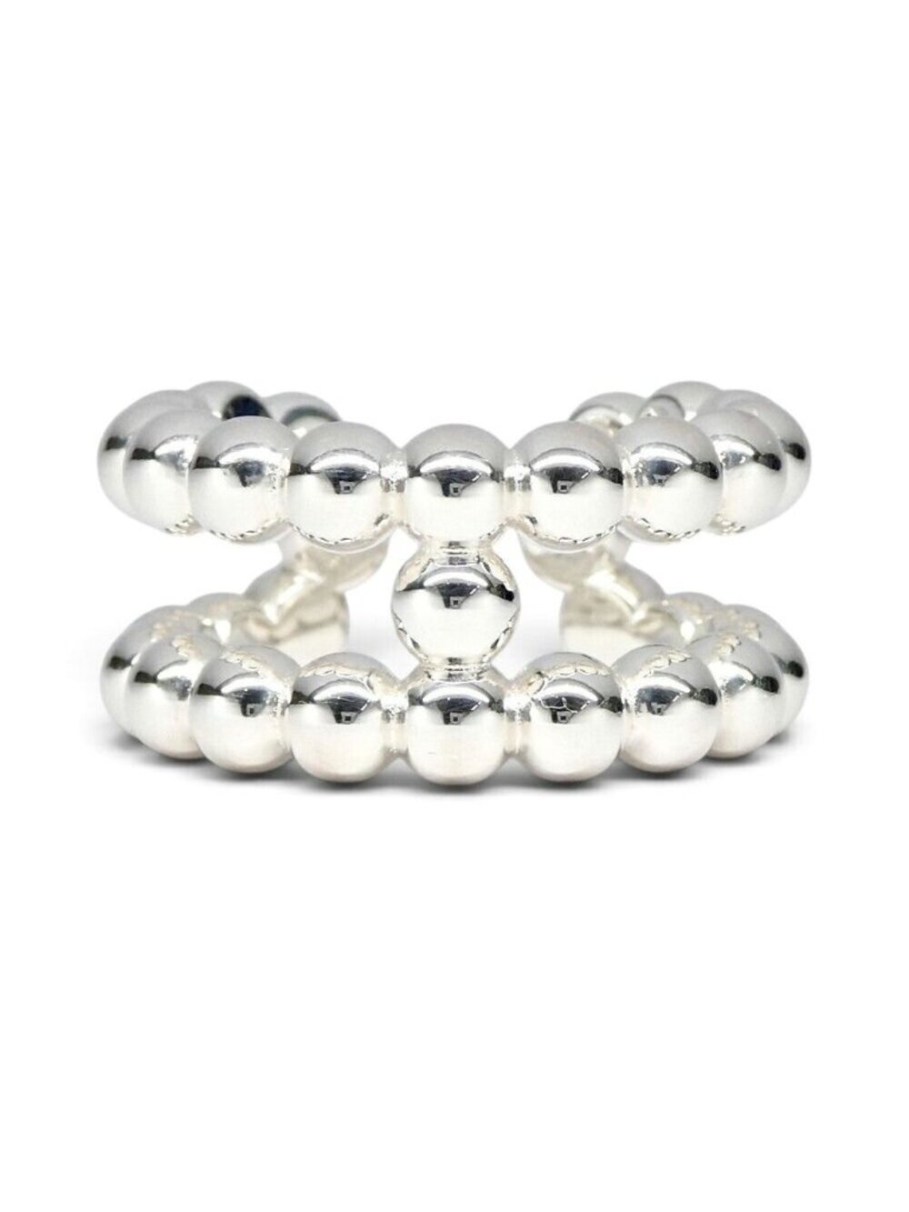 Hermes Chaine D'ancre Alea Beads Ring 55 925 Sterling Silver